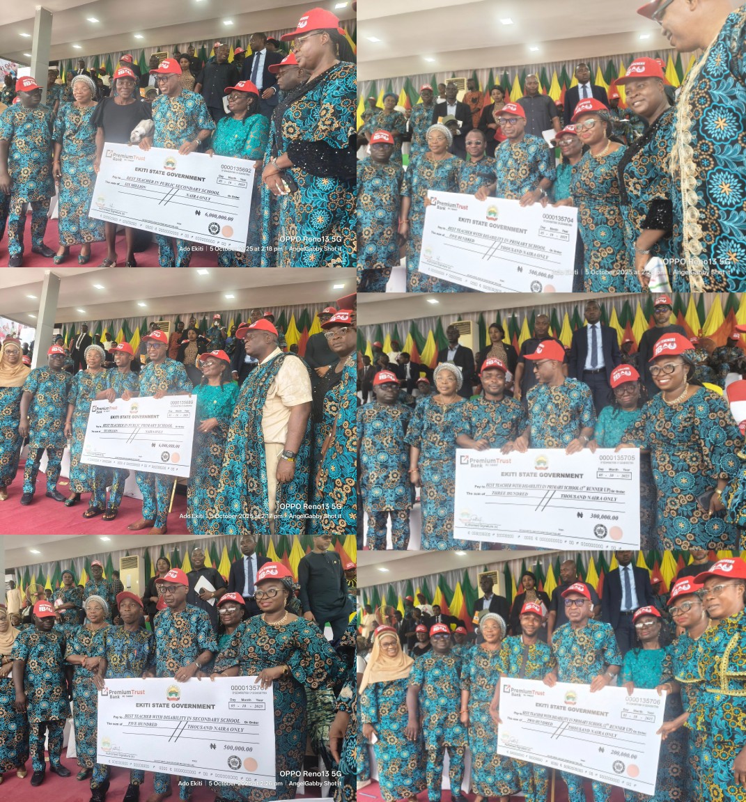 Teachers’ Day: Ekiti Governor Celebrates Teachers with N46M Cash Gifts and Retirement Age Extension